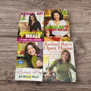 Rachel Ray Cookbooks Lot 4 - 30 Minute Meals 1&2,‎ Open House and Express Lane